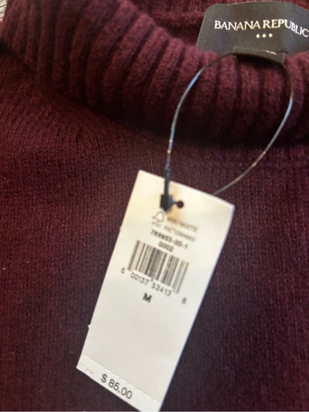 Banana Republic Women's Wine Burgundy Turtleneck Sweater